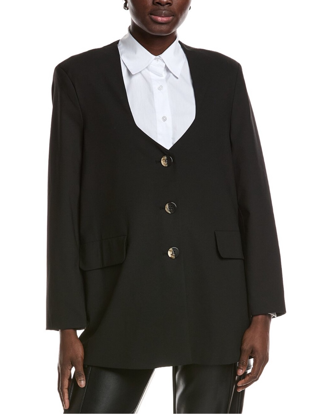 BNWT GANNI drapey melange oversized blazer